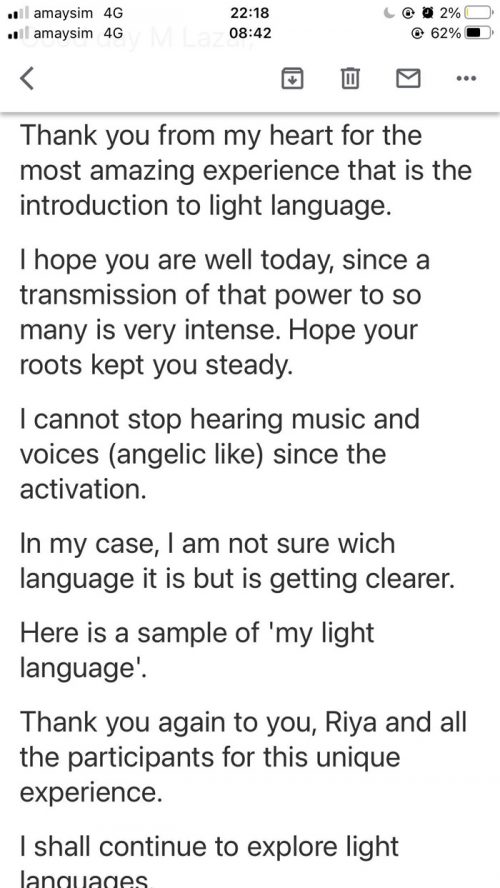 testimonial - light language